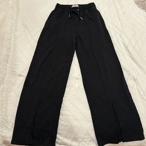 Abercrombie & Fitch Black Slit Sweatpants